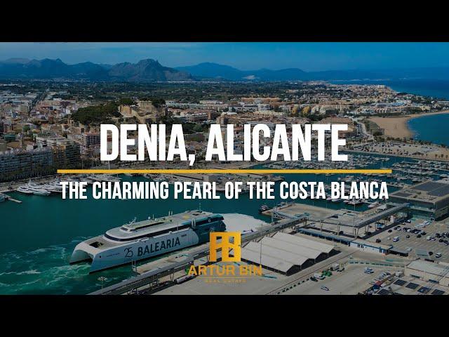  AUGUST 2024: Denia city centre, port, fortress, and beaches - province of Alicante, Spain