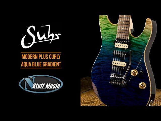 Suhr Modern Plus Curly - Aqua Blue Gradient