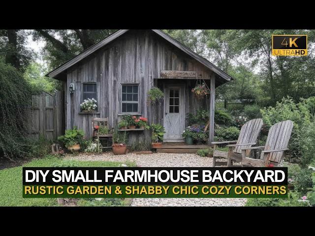 DIY Farmhouse Backyard: Cheap Rustic Garden & Shabby Chic Cozy Corners for Small Spaces!