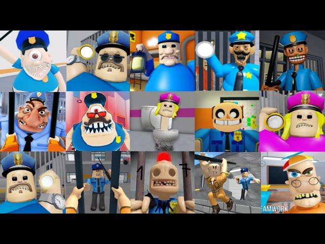 SPEED Run in 12 Scary Obby from ESCAPE PRISON, Barry Prison, Siren Cop, Police Girl, Jacob Policeman