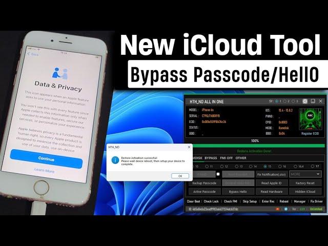 New Windows iOS 12/14/15/16/17 ON iCloud Hello/Passcode Bypass Done HTH ND All in One Tool 2024