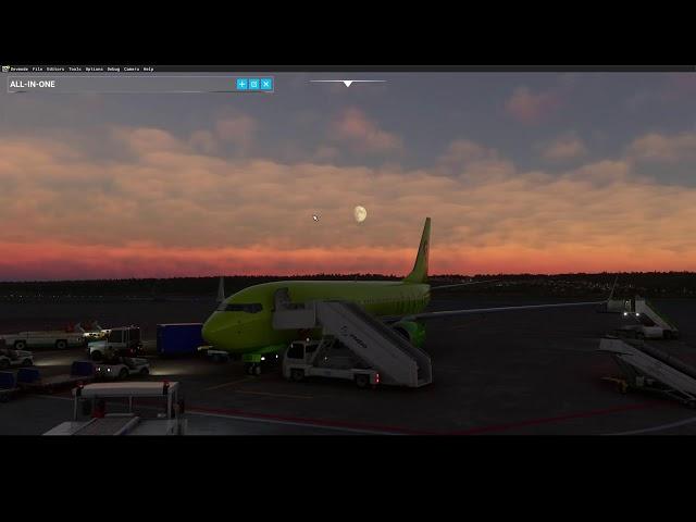 MSFS 2020 PMDG 737-800, Crew, Vatsim, GSX, SBI005, Novosibirsk(UNNT) - Krasnoyarsk(UNKL)