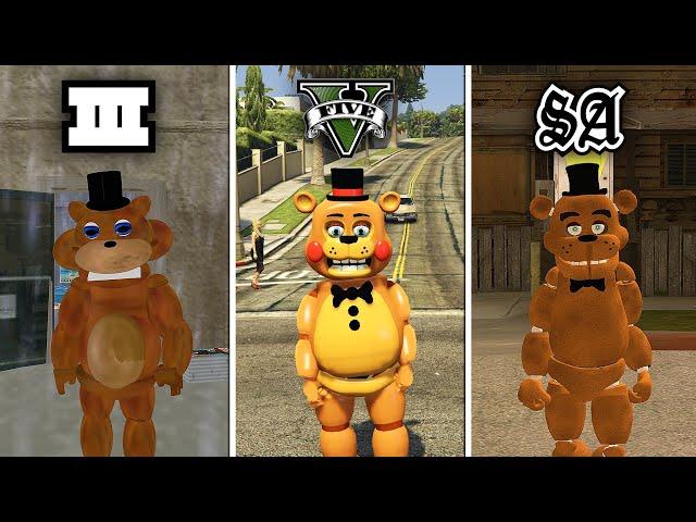 Así han EVOLUCIONADO los MODS de FIVE NIGHTS AT FREDDY´S en la saga GTA