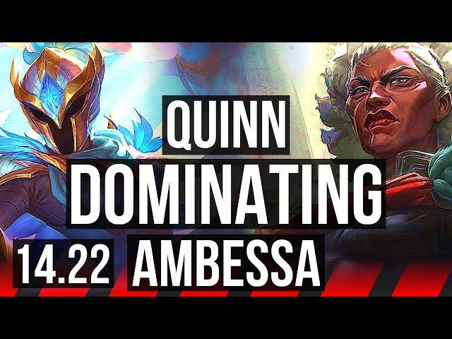 QUINN vs AMBESSA (TOP) | 6/0/2, Dominating | KR Master | 14.22