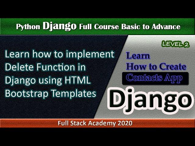 Python Django CRUD | Delete Record | Delete function in Django | Django Delete data Tutorial