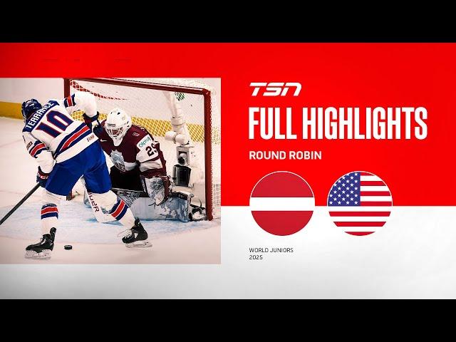 2025 World Junior Championship Highlights: United States vs. Latvia