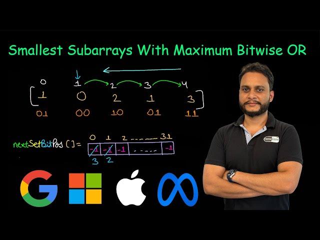 Smallest Subarrays With Maximum Bitwise OR | Leetcode 2411