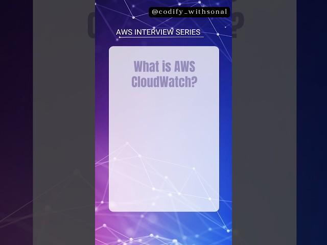 How to clear AWS Interview? | AWS CloudWatch | #shorts #ytshorts #shortsvideo #learnaws