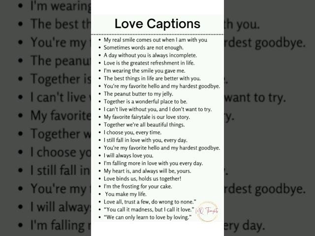 Love Caption | Love Caption for Facebook and Instagram #lovecaption #shorts #ytshorts