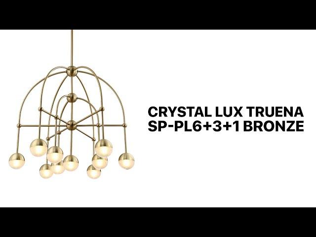 Люстра бронзовая металлическая Crystal Lux Truena SP-PL6+3+1 Bronze