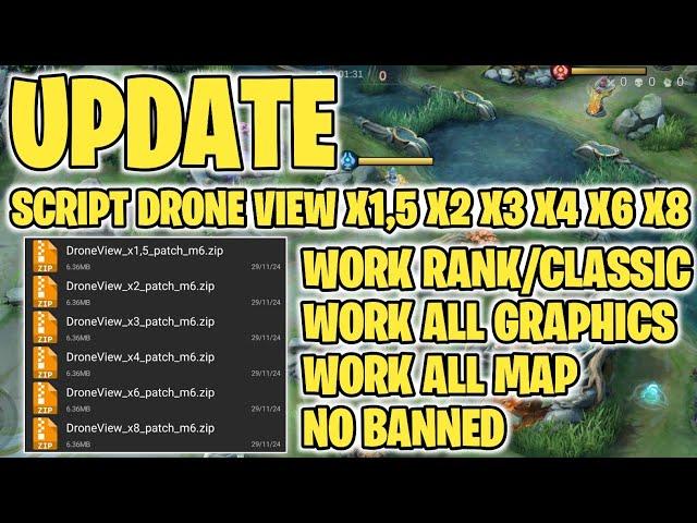 UPDATE | SCRIPT DRONE VIEW MOBILE LEGENDS X1,5 X2 X3 X4 X6 X8 | WORK ALL GRAPHICS/WORK RANK/CLASSIC!