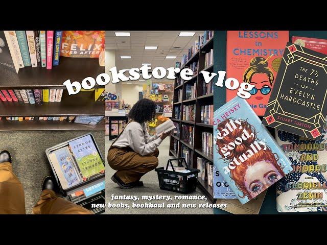 *cozy* bookstore vlog ️️ spend the day book shopping at barnes & noble with me + a big book haul!