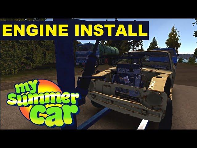 My Summer Car ENGINE INSTALL | HOW TO USE ENGINE HOIST