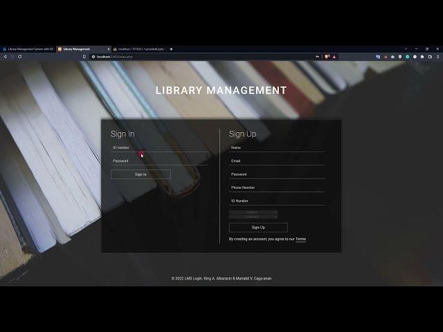 Library Management System with QR code Attendance and Auto Generate Library Card in PHP DEMO