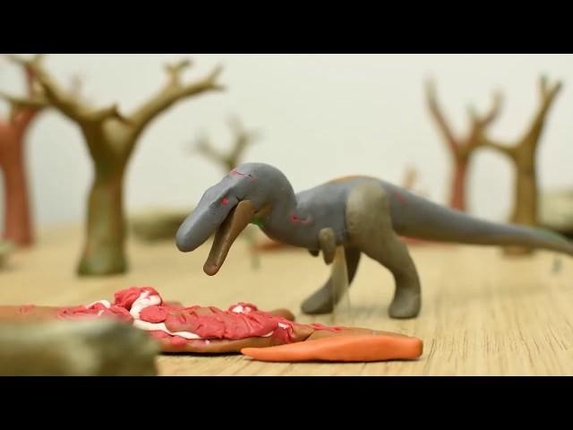 600 subscriber special (Tyrannosaurus rex vs Giganotosaurus) | clay dinosaur fight