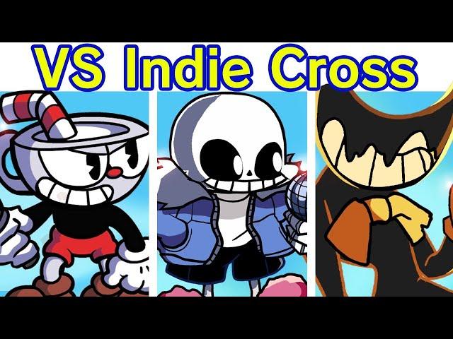 Friday Night Funkin' VS Indie Cross FULL WEEK DEMO BUILD (Cuphead, Sans, Bendy) (FNF Mod/Hard)