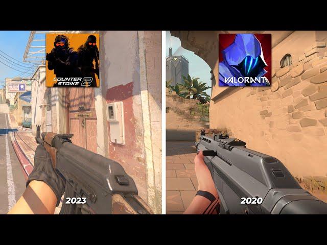 CS 2 vs Valorant - Details and Physics Comparison [Unreal Engine vs Source 2]