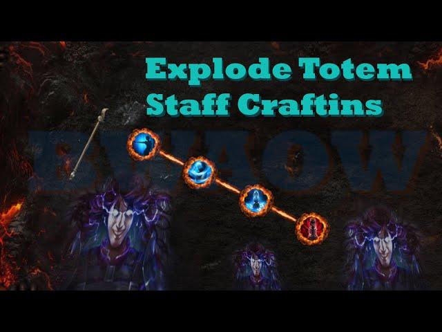 Crafting Holy Flame Explode Totem Staff