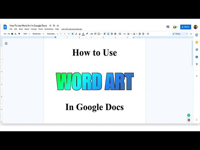 How to use Word Art in Google Docs