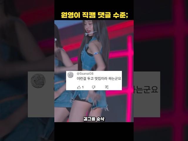 원영이 작년 직캠에 선넘는 댓글들..