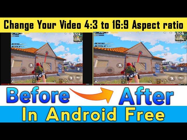 How to change Video Aspect ratio 4:3 to 16:9 / how to Stretch video 4:3 to 16:9 in Android