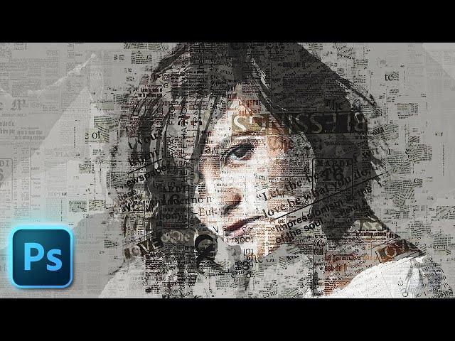 Newspaper Art Photo Effect - Photoshop Tutorial