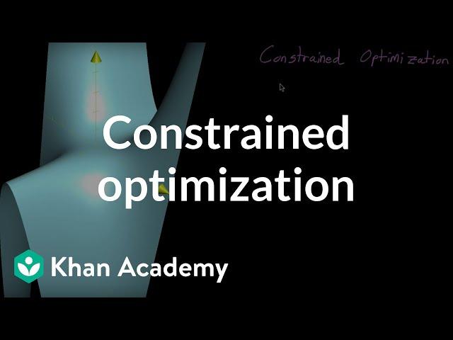 Constrained optimization introduction