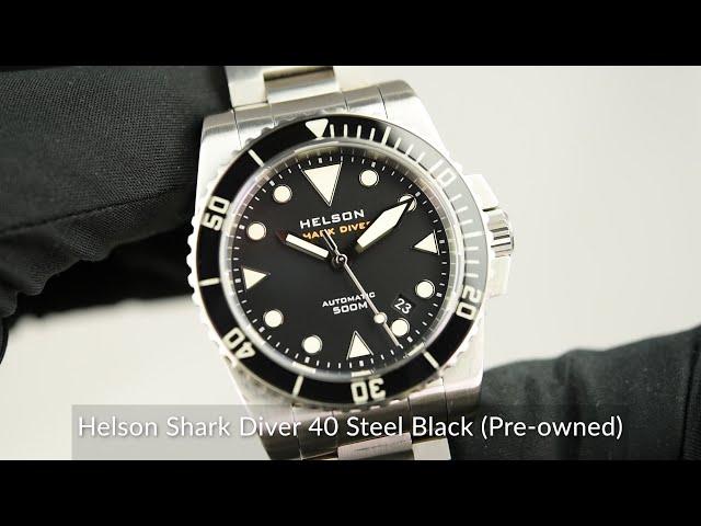 Helson Shark Diver 40 Steel Black (Pre-owned)