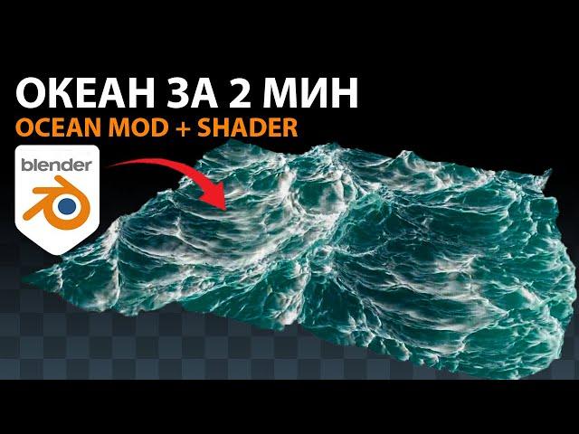 Как сделать океан море за 2 мин в blender 3.0 | blender 3.1