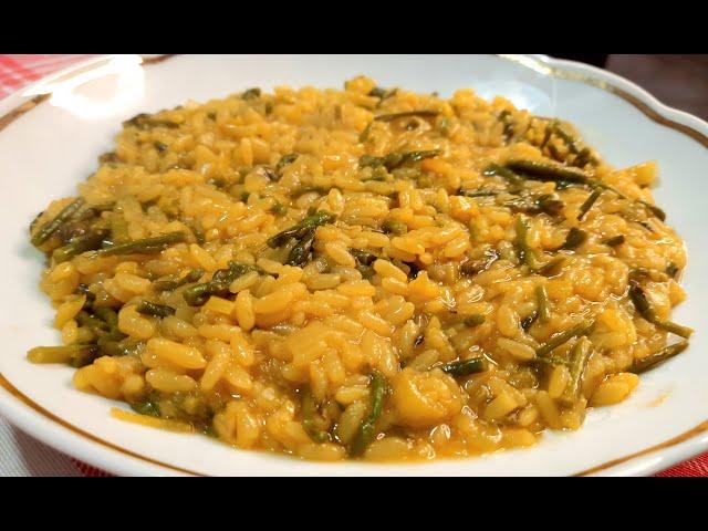 RISOTTO ALLO ZAFFERANO E ASPARAGI SELVATICI - #semplice #gustoso #veg