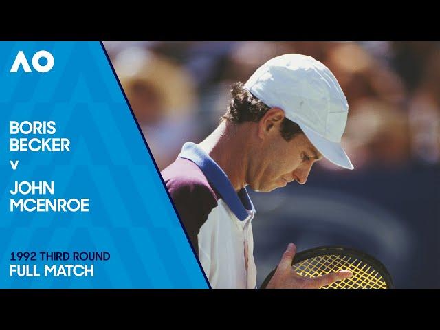 Boris Becker v John McEnroe Full Match | Australian Open 1992 Third Round