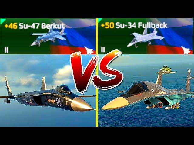 Russian Jets: SU-47 Berkut VS SU-34 Fullback - Modern Warships