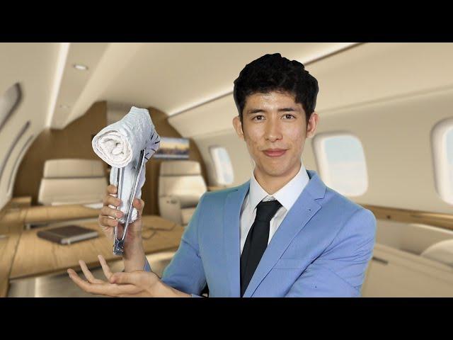 ️ 4K ASMR | LUXURY First Class Flight Attendant Experience