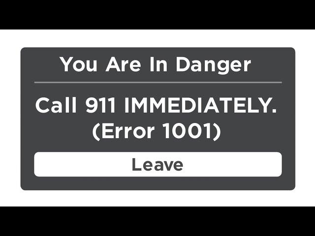 The Most Dangerous Roblox Error… (Error 1001)