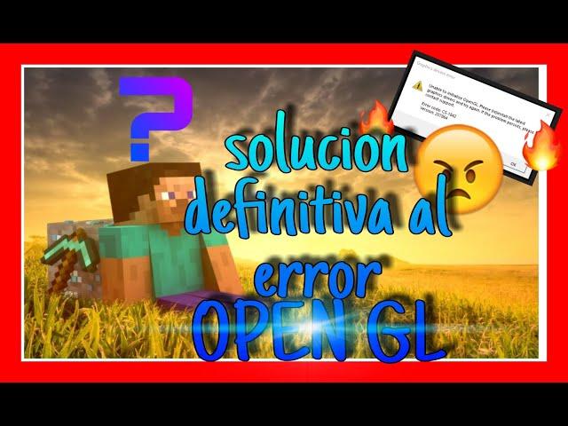 ‍ How to SOLVE the problem of minecraft OPENGL 2020  | FINAL SOLUTION 