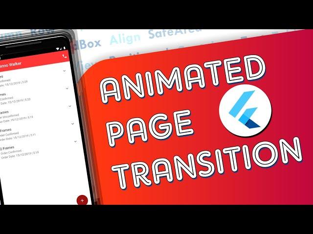 Flutter - Animating Route Transitions | Flutter Animated Navigation | Flutter UI Design