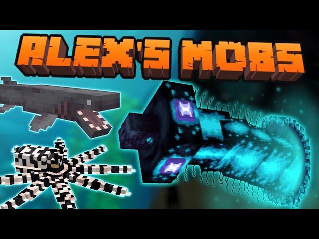 ALEX'S MOBS 1.11 ФИНАЛЬНЫЙ БОСС ЧЕРВЬ ПУСТОТЫ, ОСЬМИНОГ-МИМИК И НОВАЯ АКУЛА! ОБЗОР МОДА НА MINECRAFT