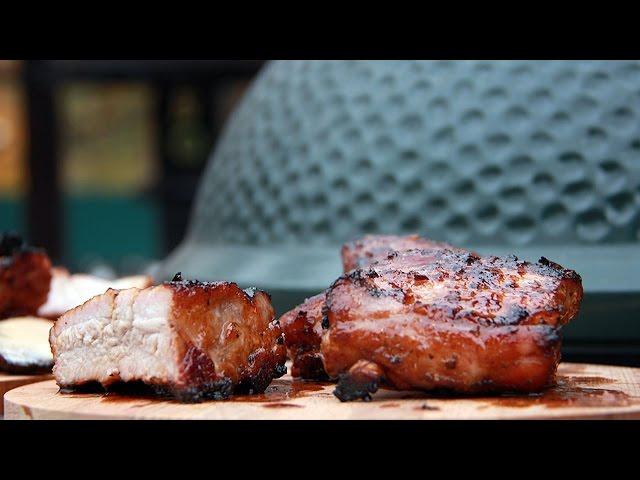 Свиные ребрышки на легендарном гриле BigGreenEgg. Потрясающе вкусно!