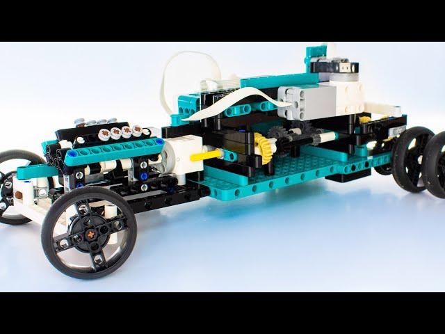 How to make a LEGO Car with Engine and Transmission