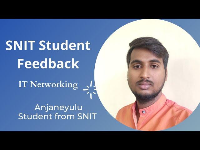 Student Success Story | IT Networking Training | SNIT Training Institute