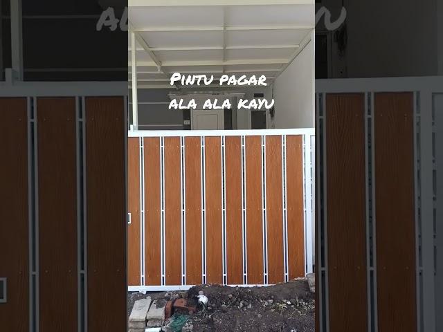 Pintu Pagar Woodplank ala ala kayu #bengkellasmalang #pagarmotifkayu #jasakanopimalang