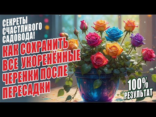 РОЗЫ. КАК СОХРАНИТЬ ВСЕ УКОРЕНЕННЫЕ ЧЕРЕНКИ РОЗ ПОСЛЕ ПЕРЕСАДКИ! ПРИЧИНЫ ГИБЕЛИ УКОРЕНЕННЫХ ЧЕРЕНКОВ