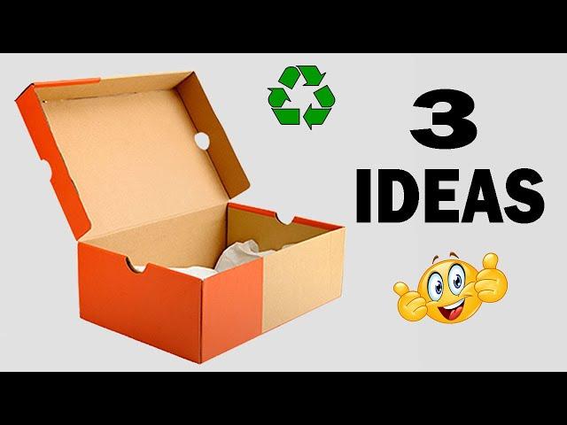 DON'T THROW AWAY SHOE BOXES! | 3 Awesome Organizer Basket Ideas | Best Out of Waste