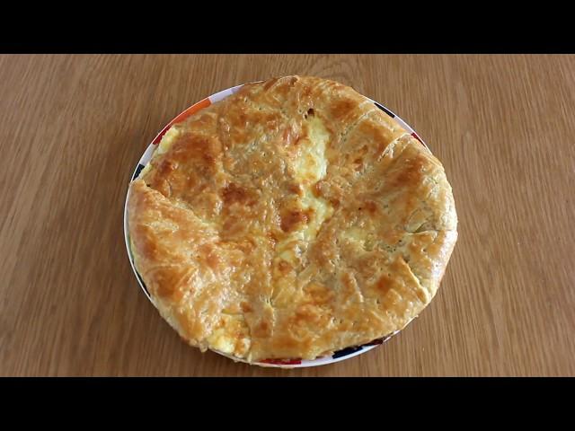 How to make puff pastry pie with cheese (Georgian khachapuri)