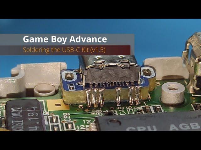 Game Boy Advance SP: USB-C Kit (Centered v1.5)