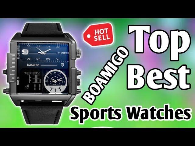 Best sports watches For Man/BOAMIGO brand men sports watches 3 time zone big man fashion watch