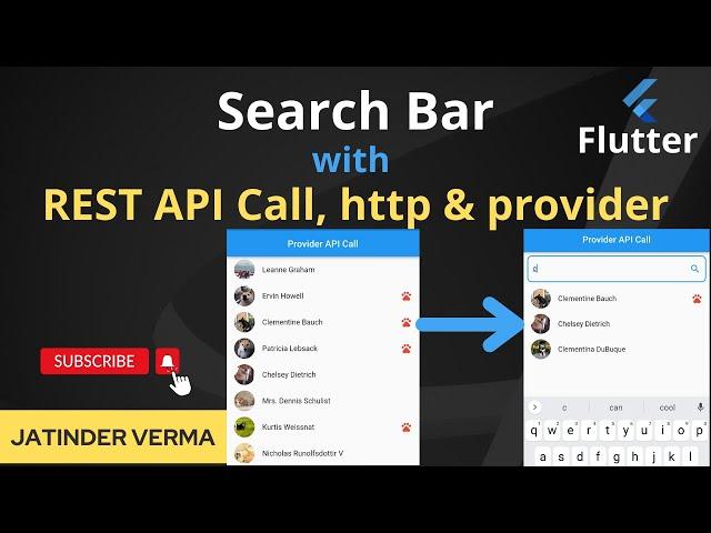 Search Bar with Provider and API Call in Flutter