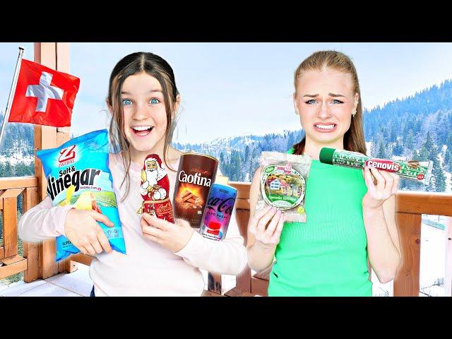 First Time Trying SWISS CANDY & SNACKS! | Family Fizz