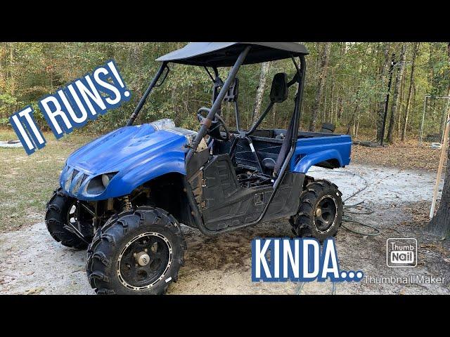 $400 YAMAHA RHINO RUNS AFTER COMPLETE REBUILD... BUT WITH AN ISSUE: CHEAPEST UTV BUDGET BUILD