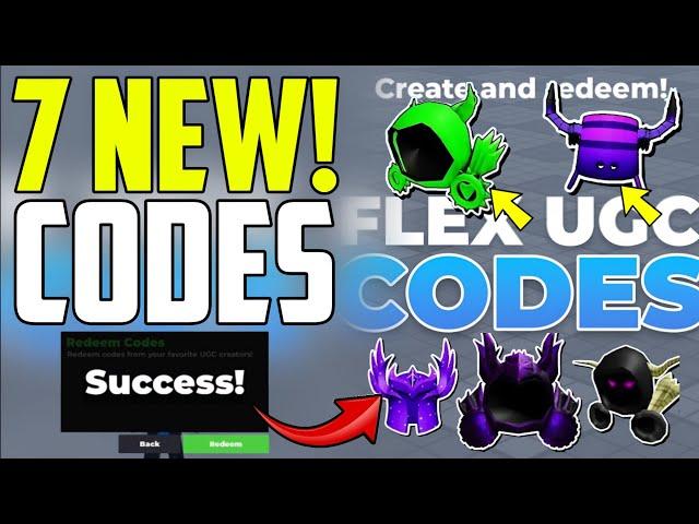 ️UPDATE!!️ ALL WORKING CODES FOR FLEX UGC IN 2024 - ROBLOX FLEX UGC CODES